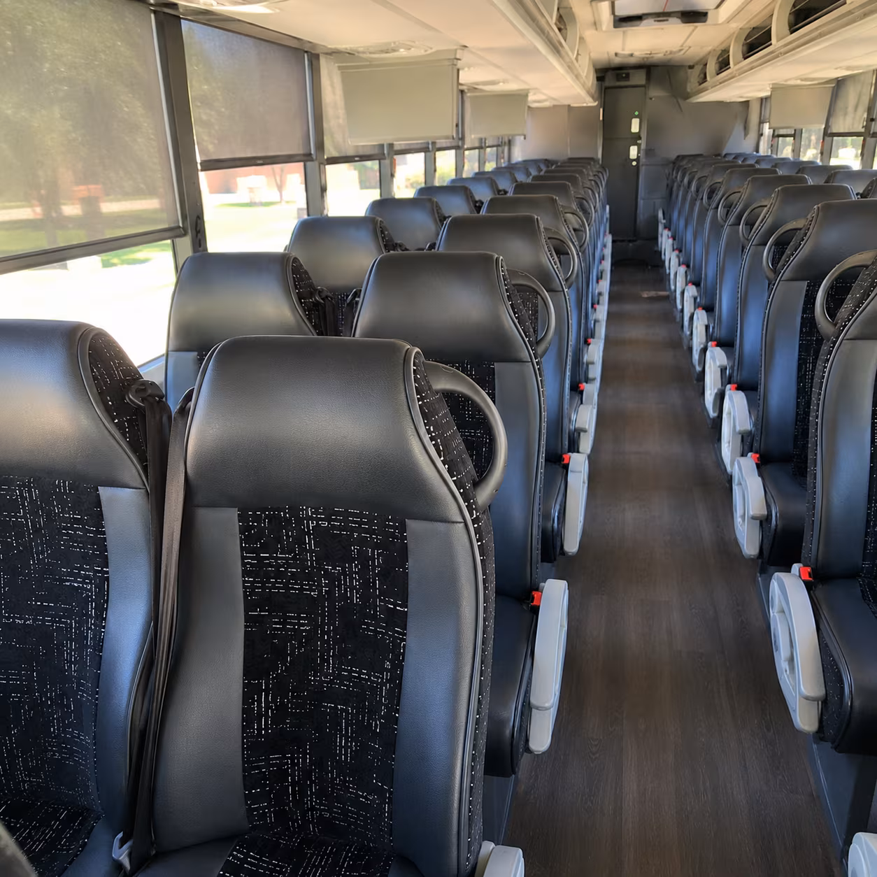 56 passenger charter bus interior