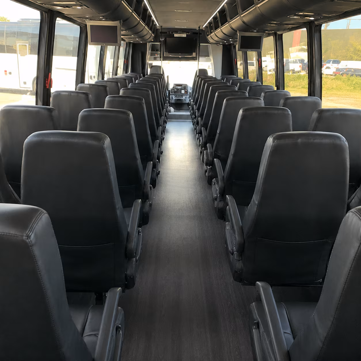 charter buses for large denton wedding groups traveling from dfw