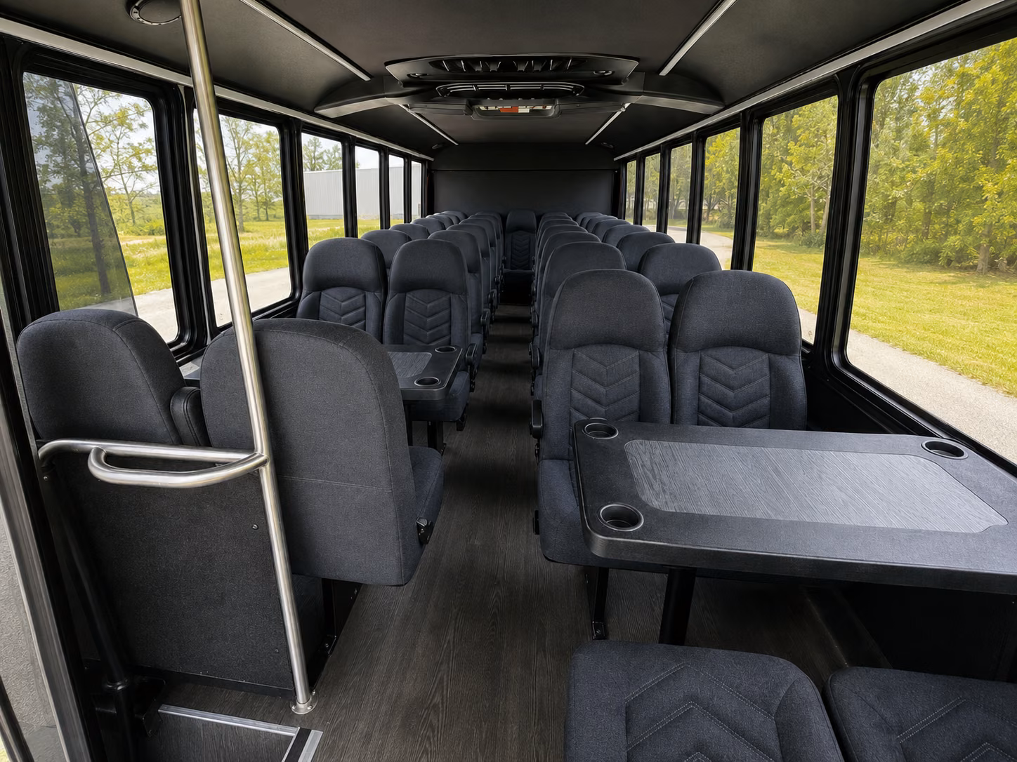 denton 15 passenger minibus interior