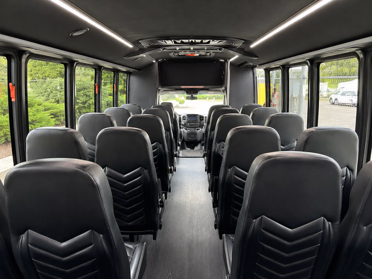 denton 18 passenger minibus inside