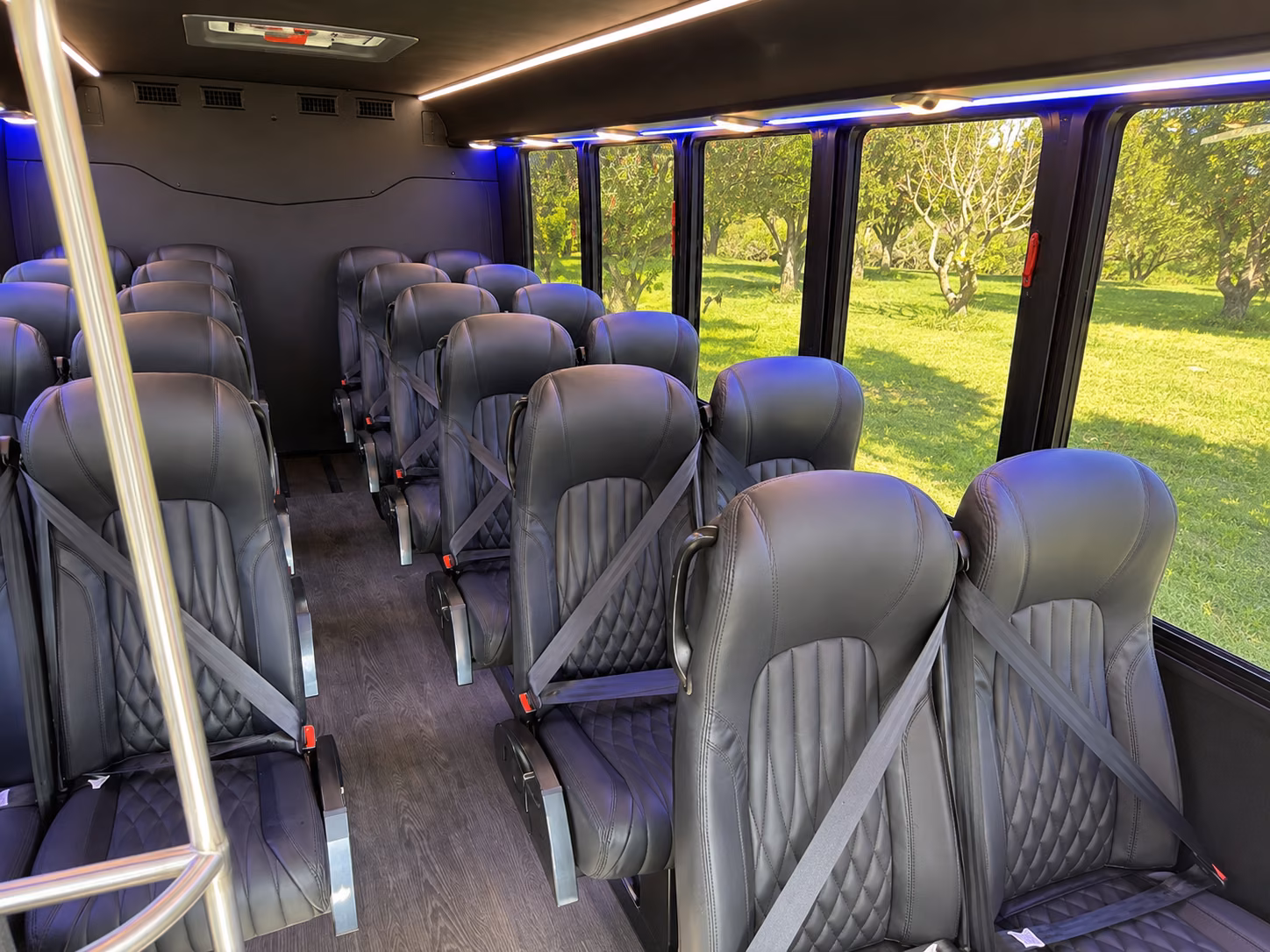denton 20 passenger minibus inside