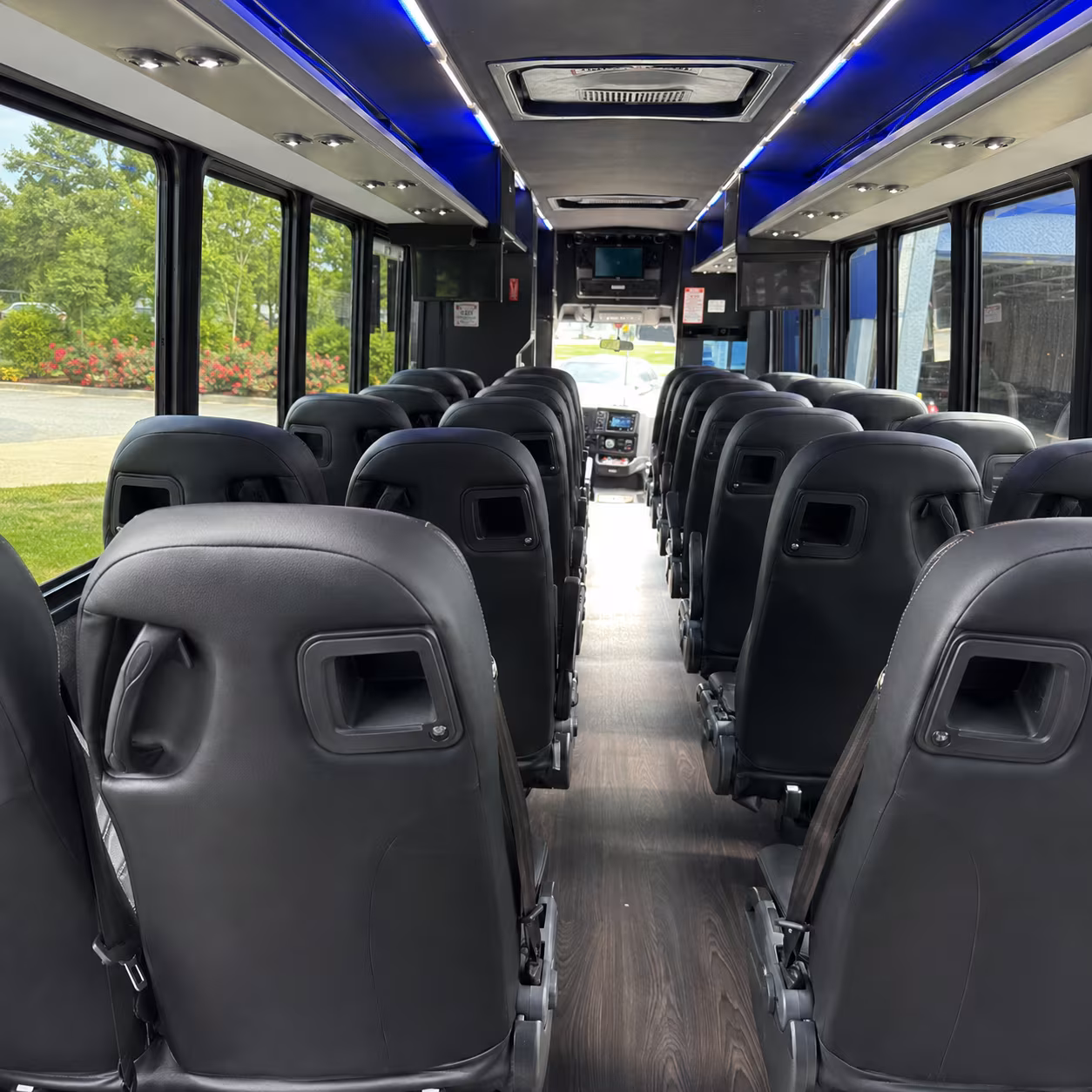 denton 25 passenger minibus inside