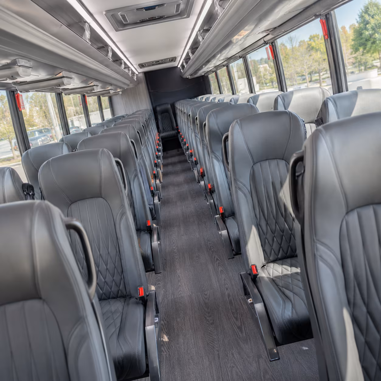 denton 25 passenger minibus interior