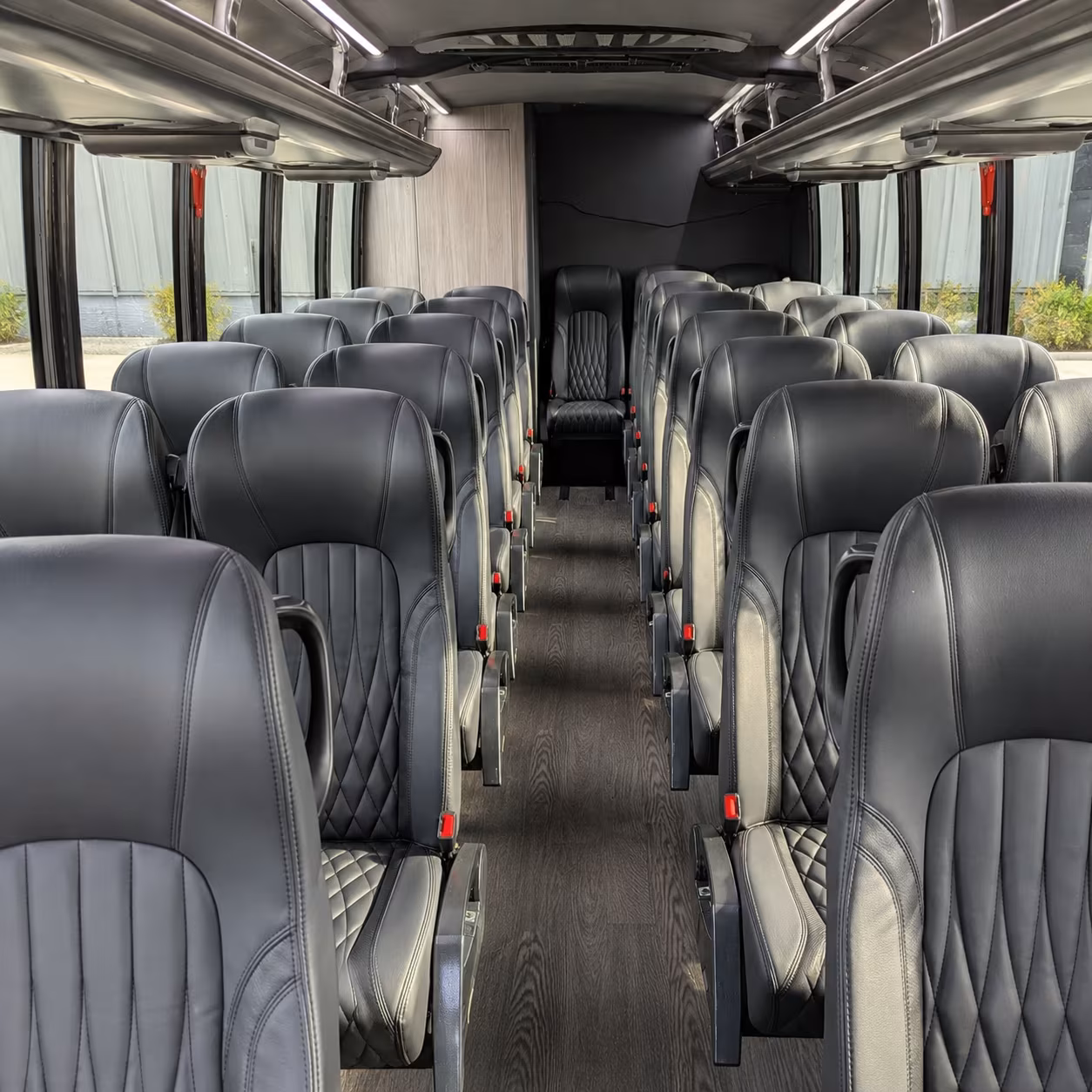 denton 28 passenger minibus inside