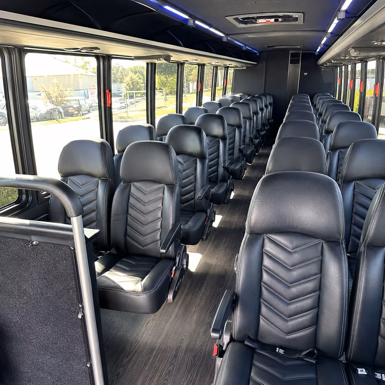denton 28 passenger minibus interior