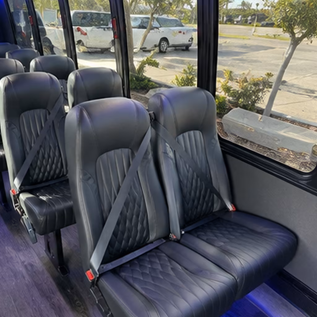 denton 30 passenger minibus inside