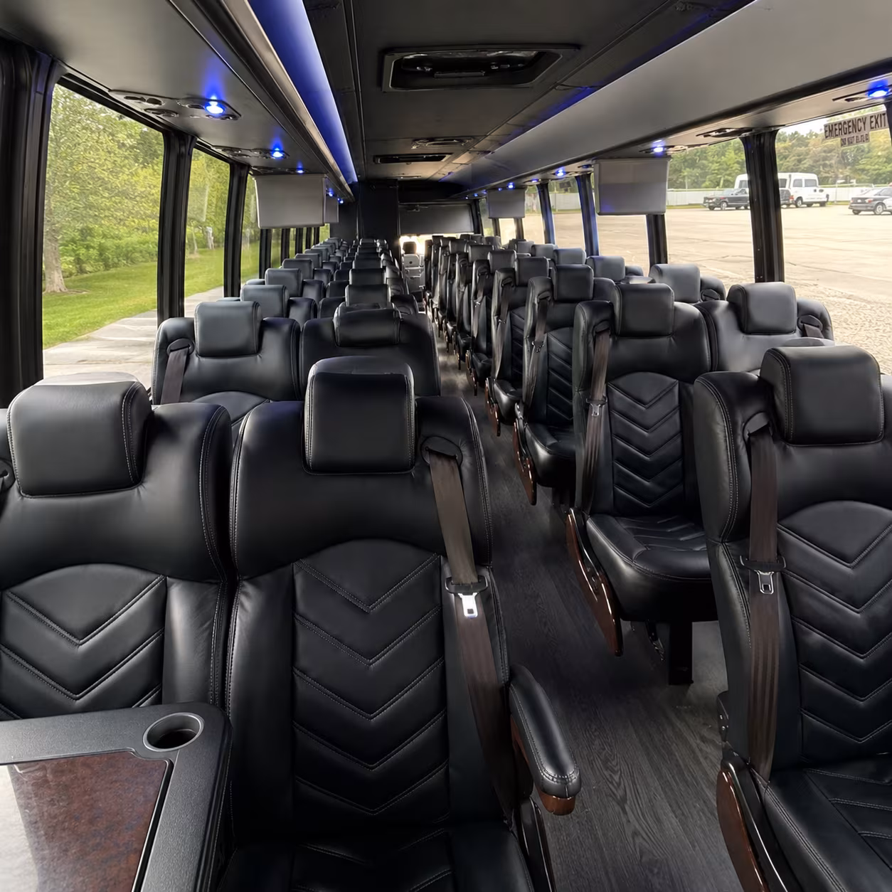 denton 30 passenger minibus interior
