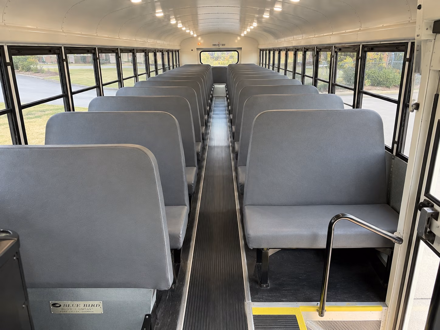 denton school bus inside